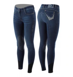 ANIMO NURAGHI WOMEN'S DENIM KNEE GRIP RIDING BREECHES