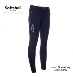 EQUISHOP TEAM NALA SOFTSHELL WOMEN'S FULL SILICONE GRIP BREECHES NAVY
