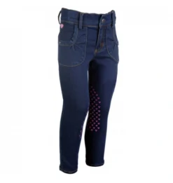 HKM GIRLS' RIDING BREECHES BELLAMONTE HORSES SILICONE KNEE PATCH