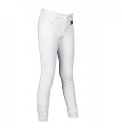 HKM GIRLS' RIDING BREECHES KIDS EASY SILICONE KNEE PATCH
