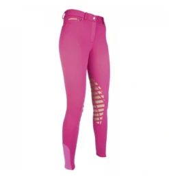 HKM WOMEN'S RIDING BREECHES SOFT SILICONE KNEE PATCH