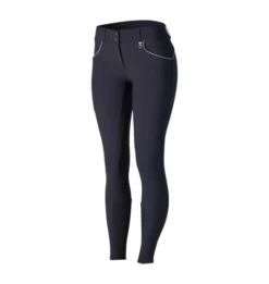 HORZE AUBREY WOMEN'S HIGH WAIST BREECHES WITH SILICONE KNEE PATCH